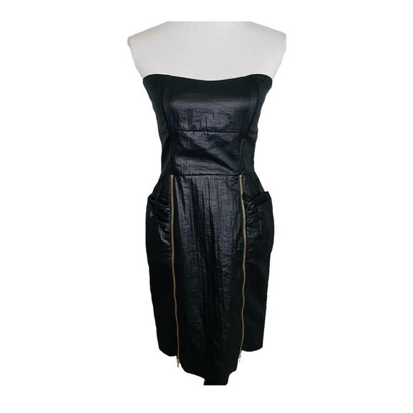Loeffler Randall Black Zipper Dress size 8 - Picture 1 of 16